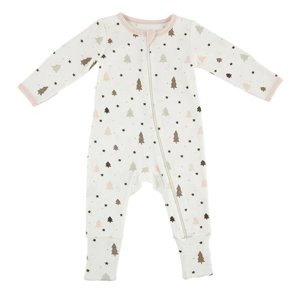 Stephan Baby Winter Wonderland Cozy Romper in Blush Trees NWT 6-12M - Picture 1 of 5